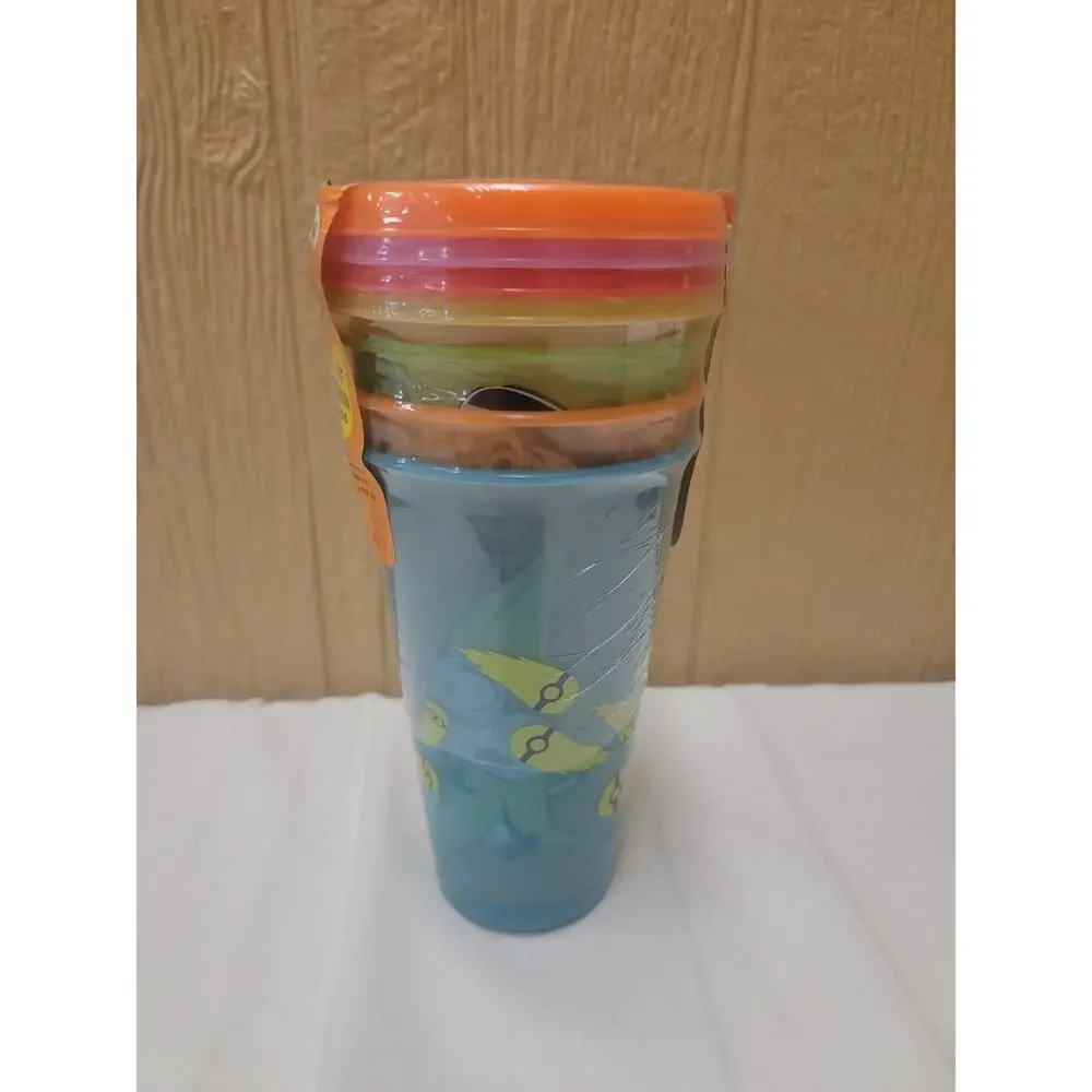 ZAK! Minions Glow In the Dark Tumblers Includes Matching Straws 4 pk 24 oz